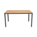 Masa de sufragerie Nares-Azelie C set 5 aluminiu antracit si textilena cu placaj, Natural, 140x80x72 cm, foto produs 9