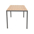 Masa de sufragerie Nares-Azelie C set 5 aluminiu antracit si textilena cu placaj, Natural, 140x80x72 cm, foto produs 10