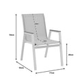 Masa de sufragerie Nares-Azelie set 7 antracit aluminiu si placaj, Natural, 180x90x72 cm, foto produs 10