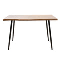Masa de sufragerie neve MDF nuc - picioare metalice, negre, 120x80x75 cm, imagine suplimentara