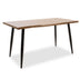 Masa de sufragerie neve MDF nuc - picioare metalice negre 140x80x75cm