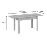 Masa de sufragerie Quiin extensibila, stejar, 120-174x70x74 cm