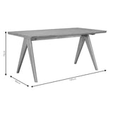 Masa de sufragerie Winslow, rubberwood, nuc deschis, 160x85x75 cm