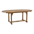 Masa de sufragerie Zerco 5 piese, lemn masiv Natural de salcam, 200/150x100x75 cm, detaliu produs