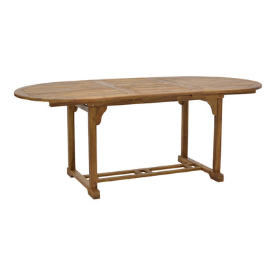 Masa de sufragerie Zerco 5 piese, lemn masiv Natural de salcam, 200/150x100x75 cm, detaliu produs