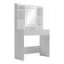 Masa de toaleta cu LED Efilia, Alb, Lemn, 90x40x145 cm