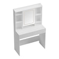 Masa de toaleta cu LED Efilia, Alb, Lemn, 90x40x145 cm, perspectiva suplimentara