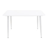 Masă de aluminiu Vista, Negru, 150x80x72 cm - Alb
