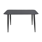 Masă Aluminiu Vista, Aluminiu, Antracit, 120x70x72 cm - Negru