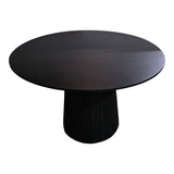 Masa din lemn masiv Canicule, Negru, Acacia, 120x75 cm., .