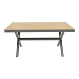 Masa din placaj Thorio Natural aluminiu, antracit, 160x90x75 cm