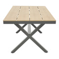 Masa din placaj Thorio Natural aluminiu, antracit, 160x90x75 cm, detaliu produs