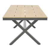 Masa din placaj Thorio Natural aluminiu, antracit, 160x90x75 cm, detaliu produs