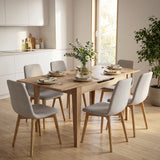 Masă Dining Adore, Design Modern, Extensibilă, 120–150 cm, 120x70x75 cm - Lemn Natural