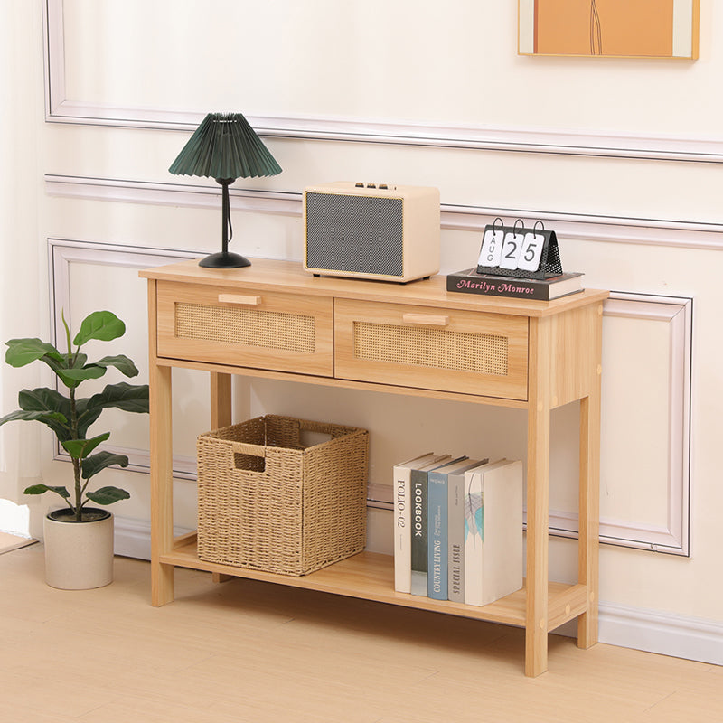 Masa dining Alenda, MDF, Natural, 100x30x76 cm