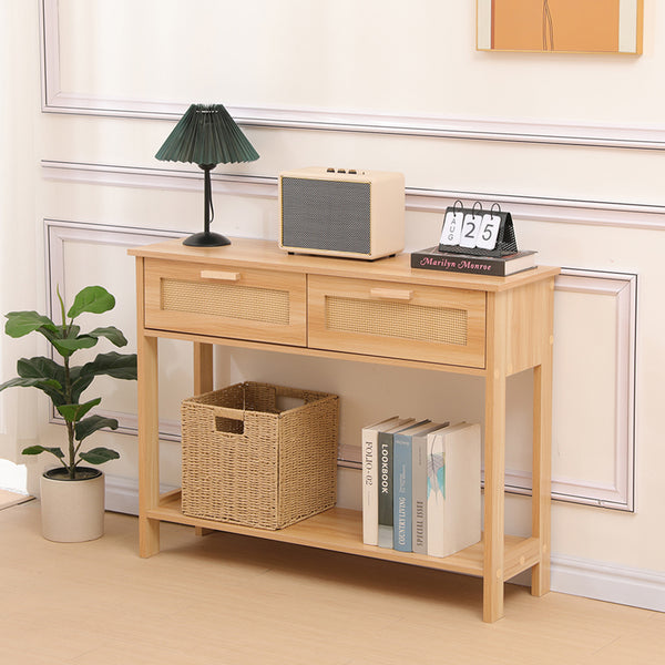 Masa dining Alenda, MDF, Natural, 100x30x76 cm