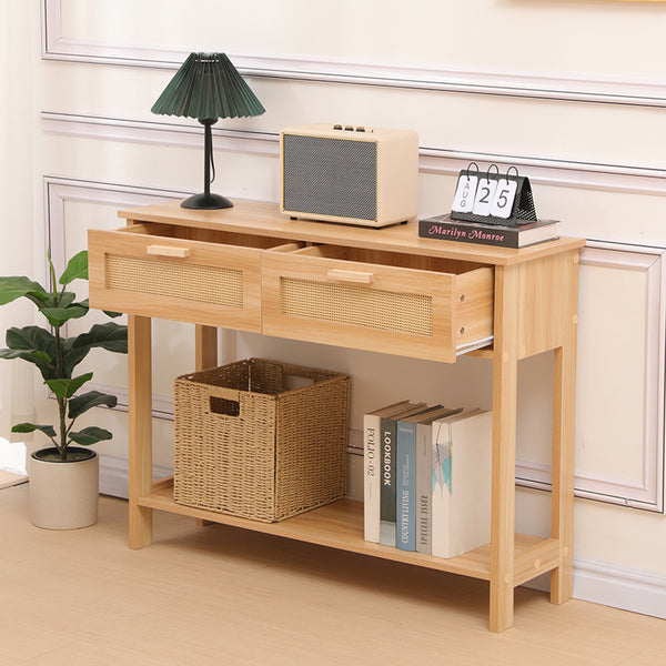 Masa dining Alenda, MDF, Natural, 100x30x76 cm