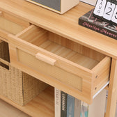 Masa dining Alenda, MDF, Natural, 100x30x76 cm, imagine produs 6