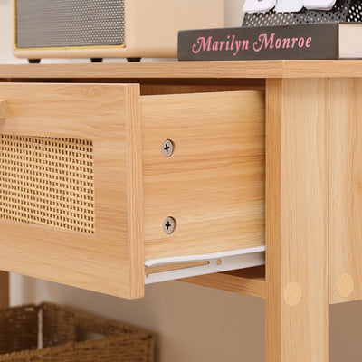 Masa dining Alenda, MDF, Natural, 100x30x76 cm, imagine produs 7