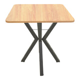Masa dining Arenya, Metal, 70x70x72 cm - Natural