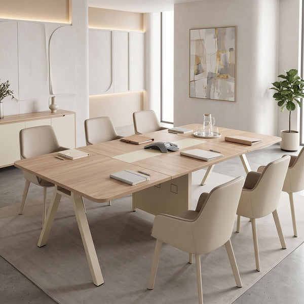 Masa dining Azari, Stejar-Bej, 200x120x75 cm