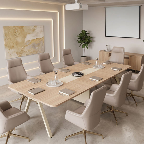 Masa dining Azari, Stejar-Bej, 240x120x75 cm