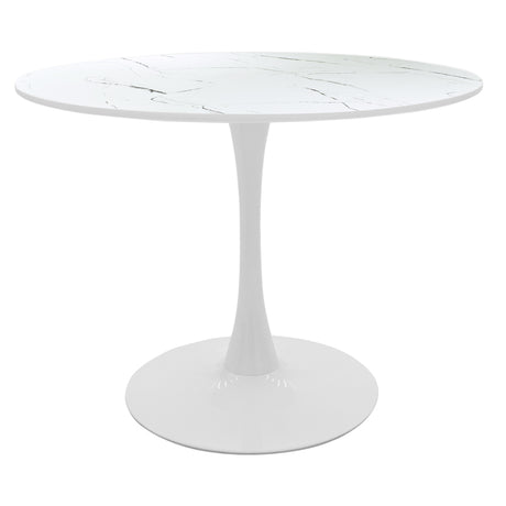 Masa dining Balou, Aspect marmura, D120x73 cm
