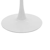 Masa dining Balou, Aspect marmura, D120x73 cm - Alb