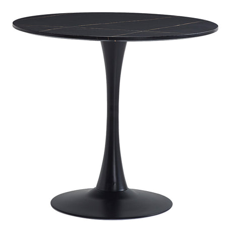 Masa dining Balou, Aspect marmura, D90x73 cm