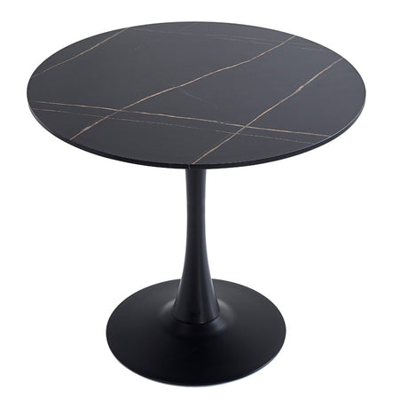 Masa dining Balou, Aspect marmura, D90x73 cm
