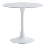Masa dining Balou II, Alb, 80x80x75 cm