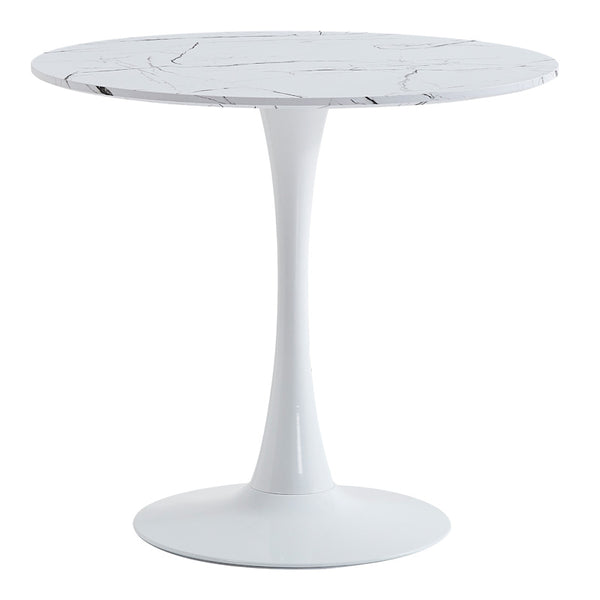 Masa dining Balou II, Alb, 80x80x75 cm