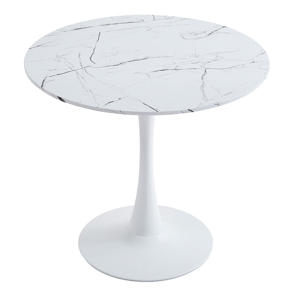 Masa dining Balou II, Alb, 80x80x75 cm