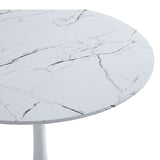 Masa dining Balou II, Alb, 80x80x75 cm