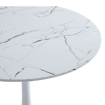 Masa dining Balou II, Alb, 80x80x75 cm, detaliu produs