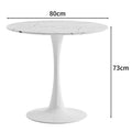 Masa dining Balou II, Alb, 80x80x75 cm, perspectiva suplimentara