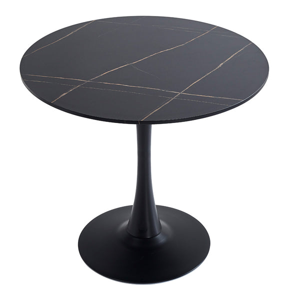 Masa dining Balou II, Negru, 80x80x75 cm
