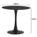 Masa dining Balou II, Negru, 80x80x75 cm, perspectiva suplimentara