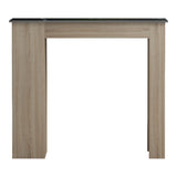 Masa dining Bar table Riff, Aspect marmura, 120x55x105 cm - Negru