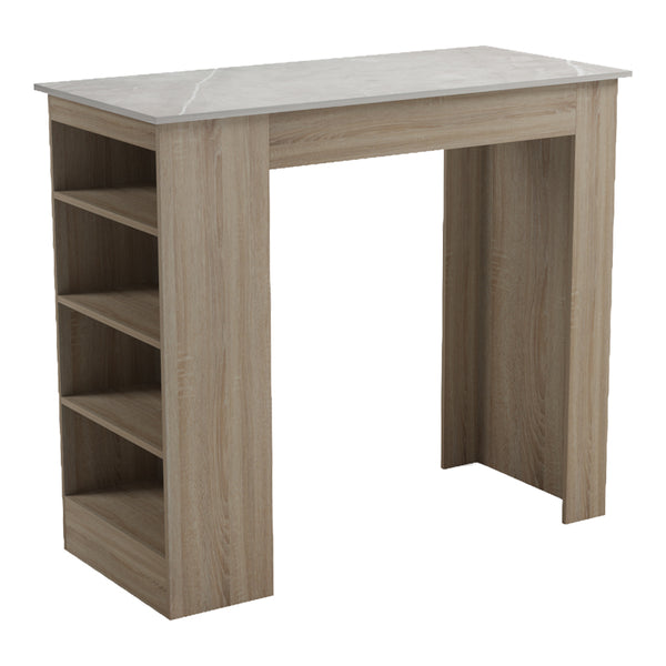 Masa dining Bar table Riff, Aspect, Negru - Sonoma, 120x55x105 cm