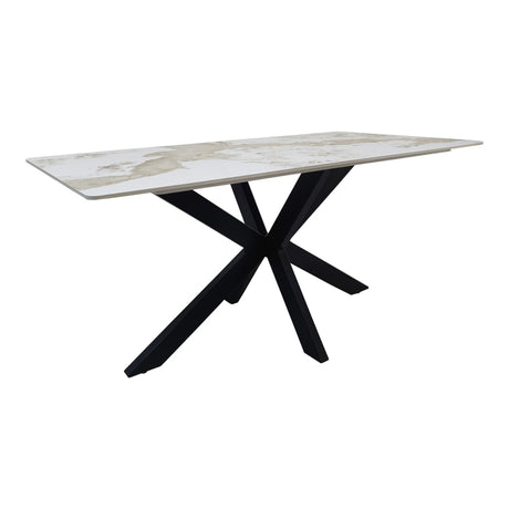 Masa dining Bethan, Aspect marmura, 160x80x75 cm