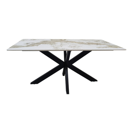 Masa dining Bethan, Aspect marmura, 160x80x75 cm