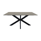 Masa dining Bethan, Metal, Sonoma, 160x80x75 cm, imagine ambient