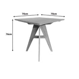 Masa dining Cadrada, Natural, 70x70x76 cm