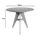 Masa dining Cadrada, Natural, D80x76 cm