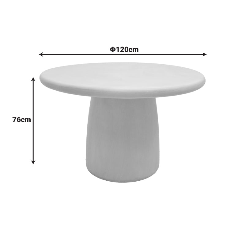 Masa dining Cocedo, Crem, D120x76 cm