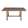 Masă dining cu blat solid Malibu, Lemn de Acacia, Natur, 180x90x75 cm, imagine suplimentara