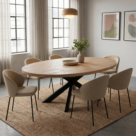 Masă Dining din Lemn Masiv de Mango, Negru, 220x100 cm