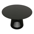 Masă dining Domonic, negru, 120x75 cm, detaliu produs