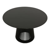 Masă dining Domonic, negru, 120x75 cm